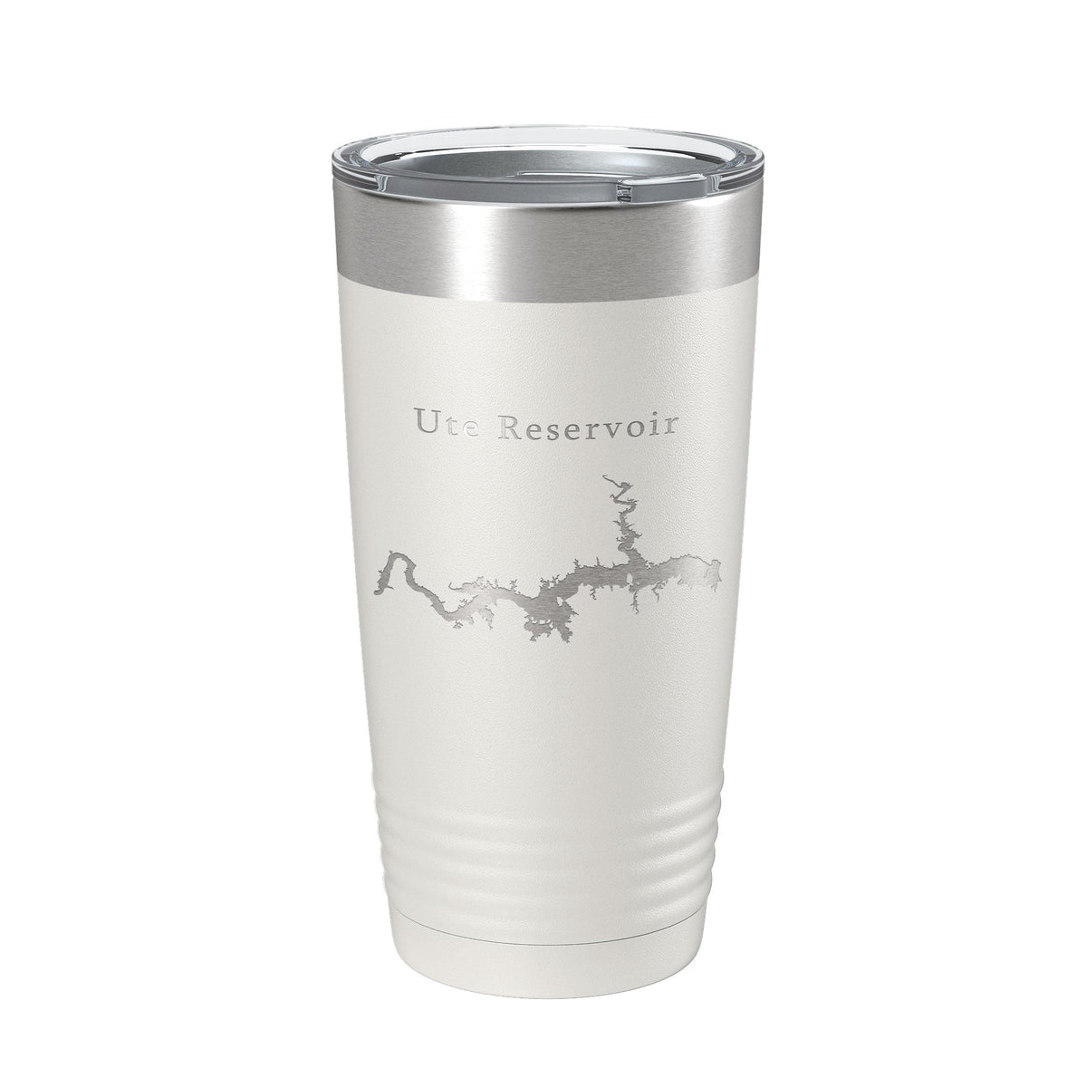 Ute Reservoir Tumbler Lake Map Travel Mug Insulated Laser Engraved Coffee Cup New Mexico 20 oz